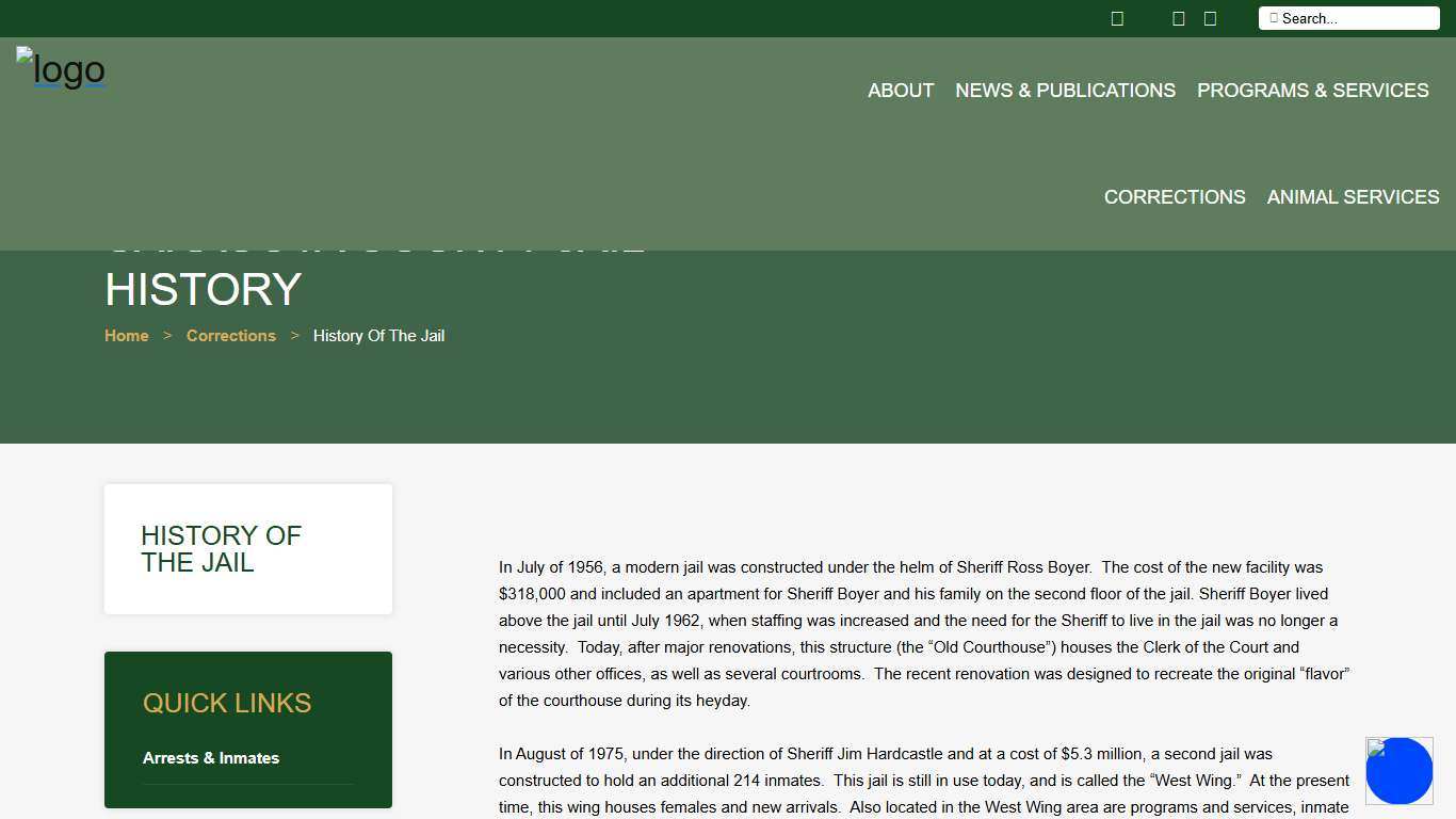 Sarasota County Jail History